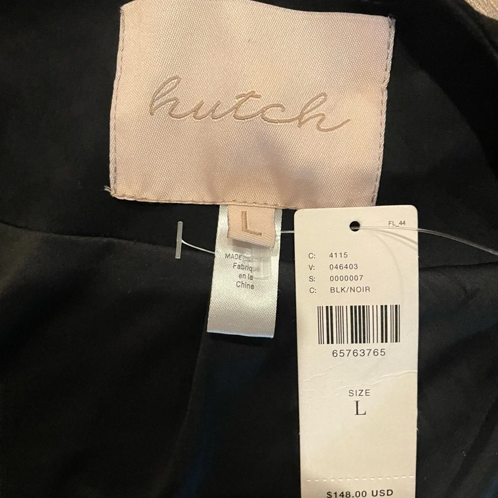 Hutch Black Waterfall Jacket L NWT Faux Suede Open Front Blazer Evening Holiday - Picture 3 of 9